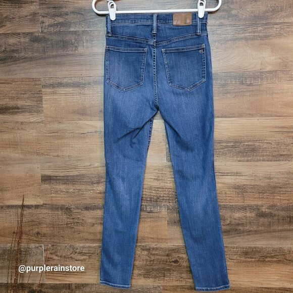Madewell Jeans 26 Skinny 10" High Rise Danny Wash Tummy Control Stretch Denim - Picture 2 of 11